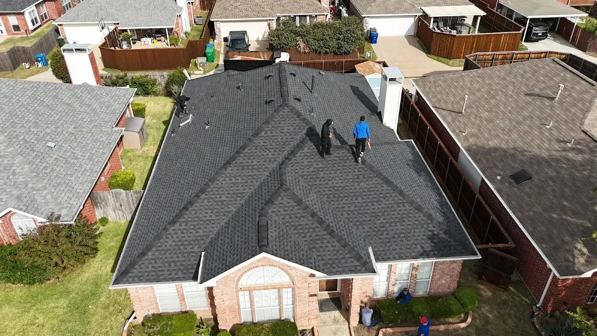 Slate & Tile Roof Repair work in progress on a Redland property